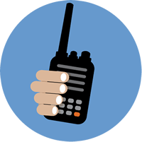 Hand portable two way radio